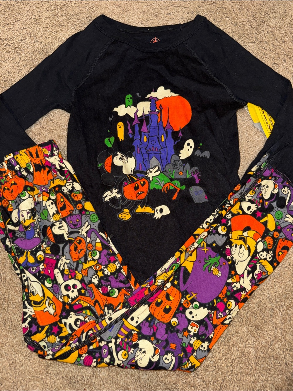 Disney Kids Halloween Pajama Set - Black & Multicolor
